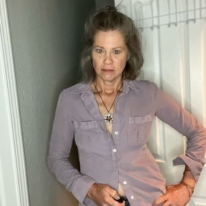 James Perse long sleeve corduroy top sz 2 soft lavender